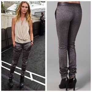 Alexander Wang Black Glitter Drainpipe Pants!